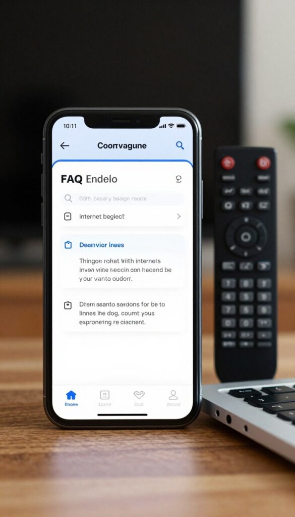 IPTV Ireland FAQ displayed on a mobile device