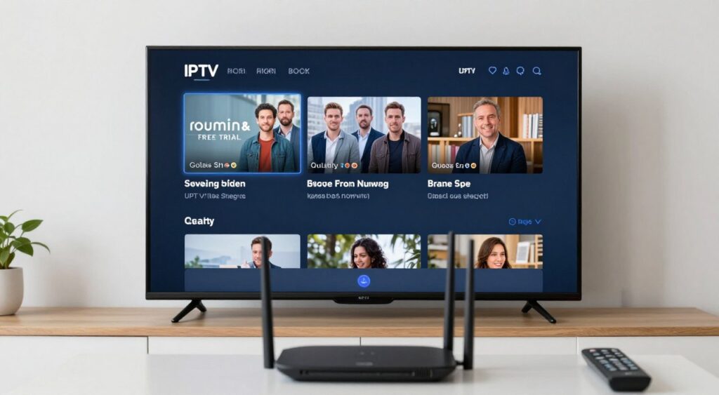 IPTV streaming quality test during a free trial