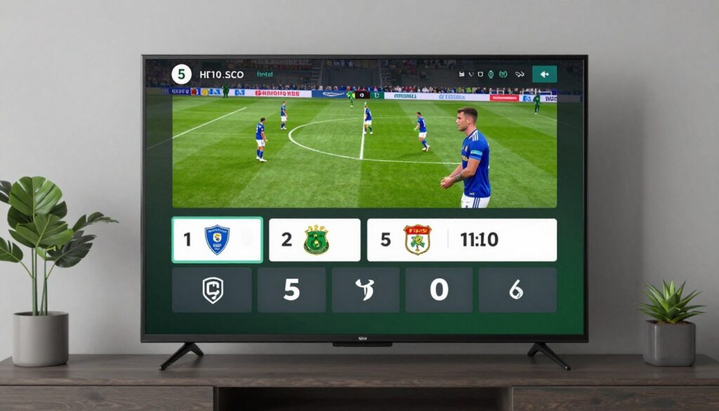Legal Irish sports and film streaming package on a large television