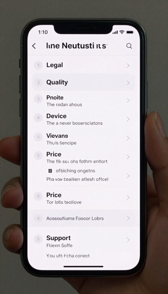 Mobile view of a reliable IPTV Ireland comparison checklist