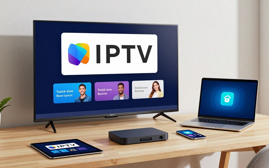 multiple devices prepared for a legal IPTV setup in an Irish home