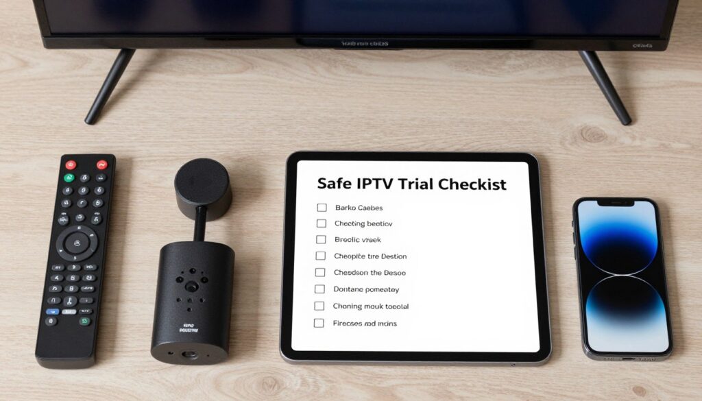 safe IPTV trial checklist for television Firestick and mobile devices